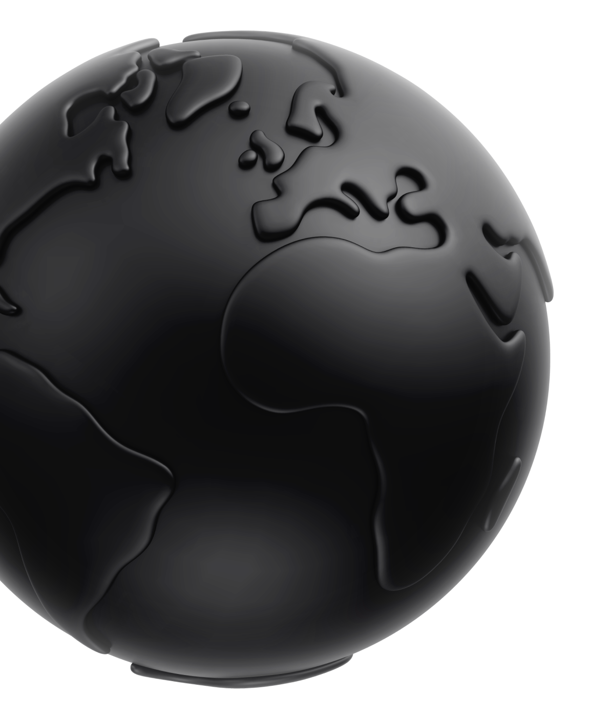 a black globe